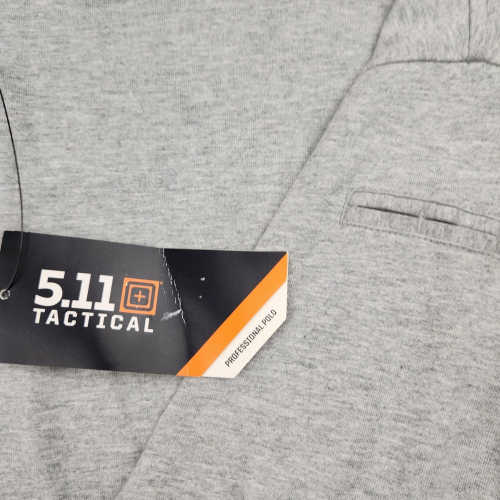 5.11 Tactical Mens Professional Polo Shirt Heather Grey 3XL XXXL 71182 NWT - Picture 2 of 8